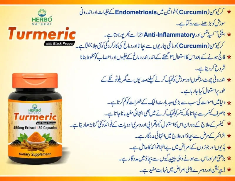 Curcumin Capsules (Pack of 2) Herbo Natural