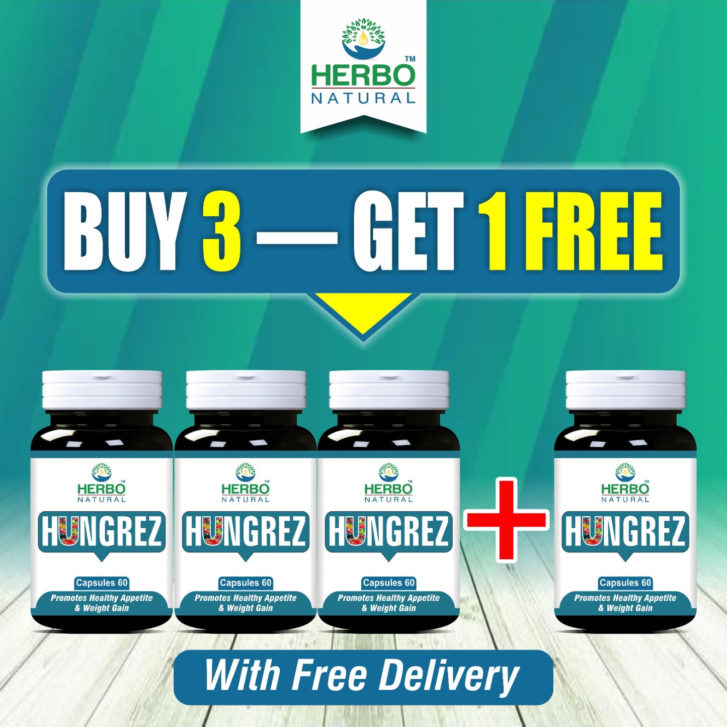 Hungrez Weight Gain Capsules (Pack of 4)