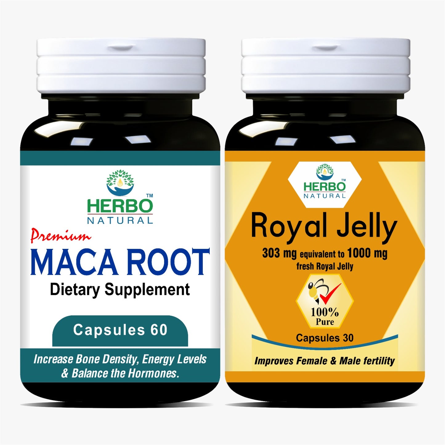 Royal Jelly & Maca Root Capsules (Pack of 2)
